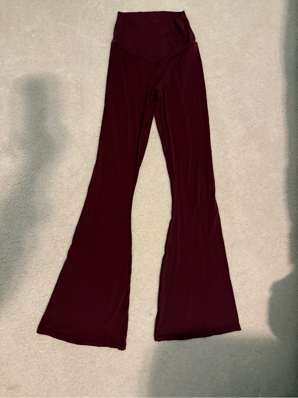 Aerie Offline High-Waist Flared Yoga Pants — Burgundy/maroon